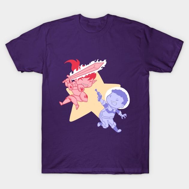 Fantasy Vs Sci Fi T-Shirt by Myracuulous